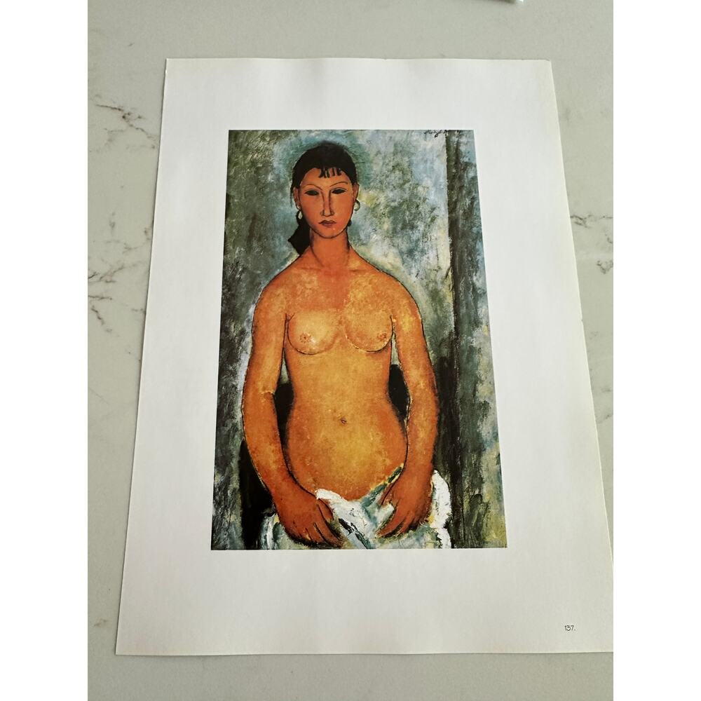 Modigliani, Standing Nude Elvira, Painting, Print, Portrait, Art ~ 250626-WH 365